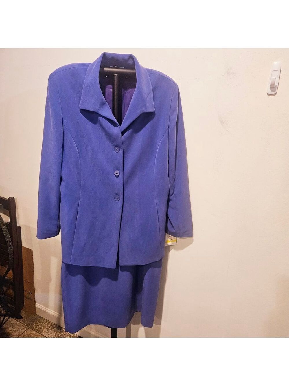 Women's GIANNI SPORT NWT Vintage 90s Purple Skirt Suit Size 16